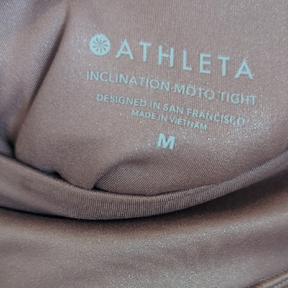 Athleta Shimmer Mauve Inclination Moto Tight - Picture 9 of 9